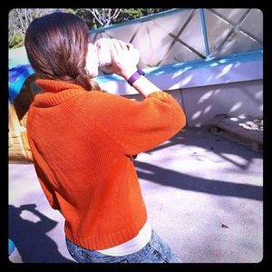 Orange cropped sweater